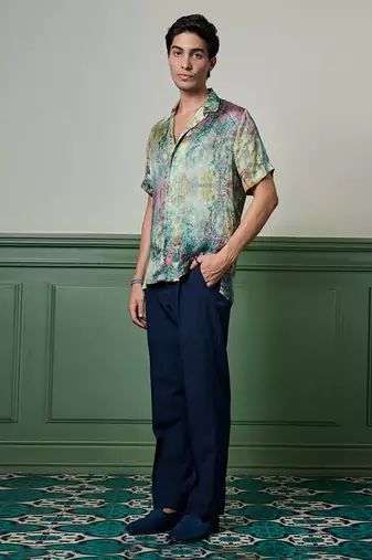 Mystic terrain habutai silk shirt