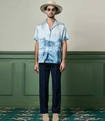 Arctic reflections habutai silk shirt