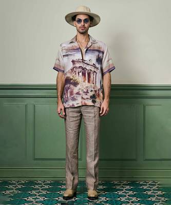 Athenian glory linen cuban shirt 1