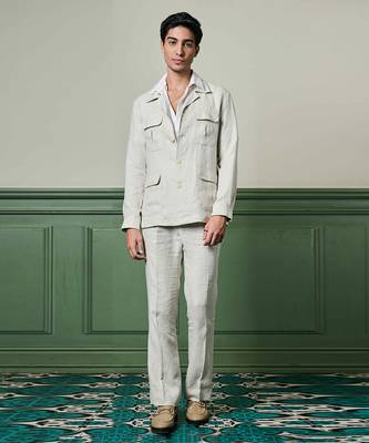 Desert mirage linen safari suit 1