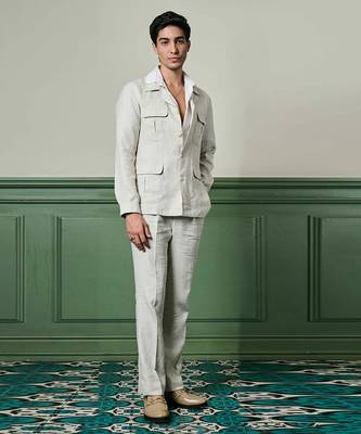 Desert mirage linen safari suit 2