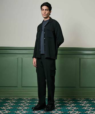 Black biscuit crepe coord set 3