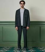 Charcoal biscuit crepe coord set