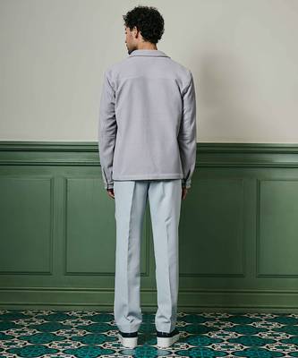 Light grey textured knit jacket 2