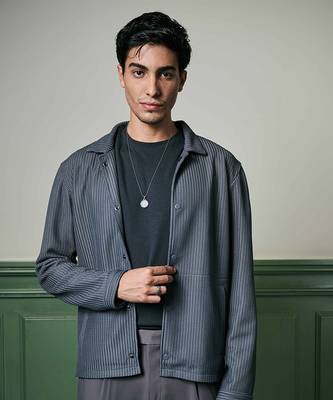 Charcoal grey textured knit jacket 3