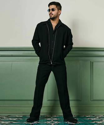 Black lachka knitted co-ord set 1
