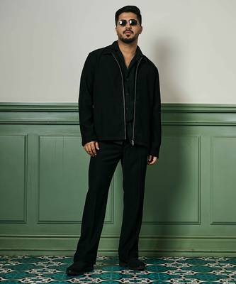 Black lachka knitted co-ord set 2