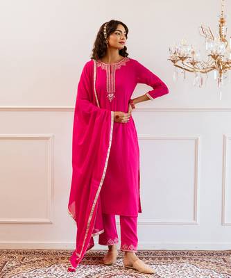 Rani straight kurta pant set 1