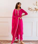 Rani straight kurta pant set