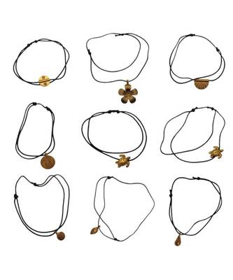 Fashion stylish women's black thread anklets with oxidised beads rope wrist band random combo pack (combo of 15) 1