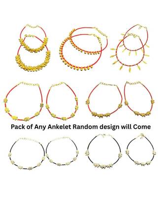 Black oxidised bead anklet gifts random combo pack will come with stylish fashion anklet for women (pair of 2) 3