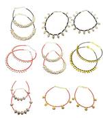 Black oxidised bead anklet gifts random combo pack will come with stylish fashion anklet for women (pair of 15)