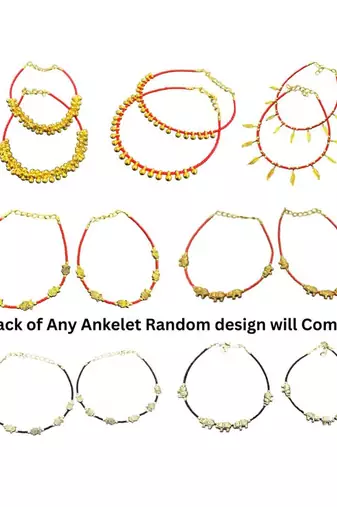 Black oxidised bead anklet gifts random combo pack will come with stylish fashion anklet for women (pair of 15)