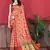 Peach Paithani Silk blend Printed Saree 