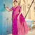 Pink Elegant Silk Blend Festive Wear Thread Work Beautiful Border Saree With Blouse
