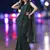 green georgette sequins work saree with unstitched blouse piece