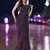 Wine georgette sequins saree with unstitched blouse piece