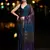 Black georgette sequins saree with unstitched blouse