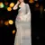 green georgette sequins saree with unstitched blouse