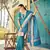 Sky Blue Elegant Cotton Blend Festive Wear Saree With Blouse