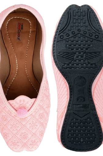 Pink front flip flats