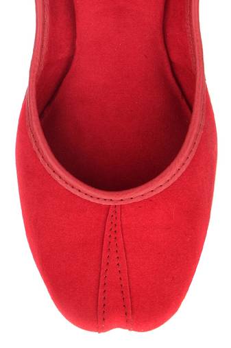 Basic suede  red flats