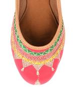 New mid range  pink zari flats