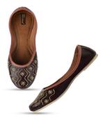 Traditional dark brown polish flats