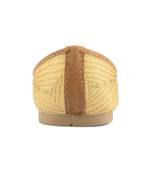 Golden mirror embroidered flats