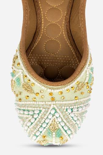Sea green criss cross  flats