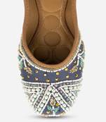 Navy blue criss cross  flats