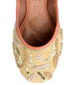 Gold embroidered flats