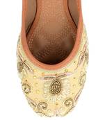 Gold dabka embroidered flats