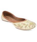 Dabka off white flats