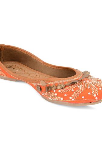 Orange copper drop flats