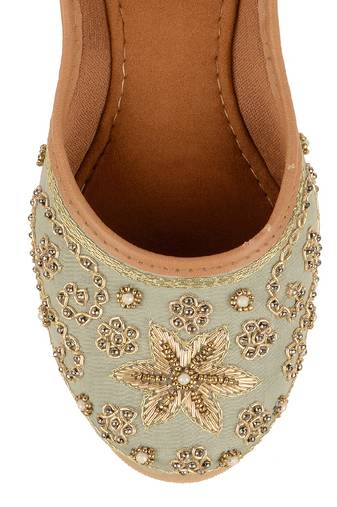 Grey dabka  flats