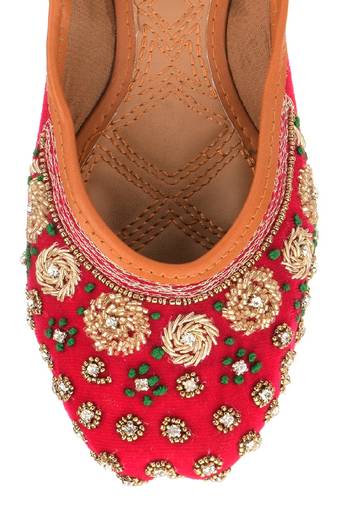 Pink velvet  flats