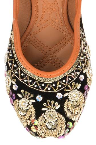 Black velvet  flats