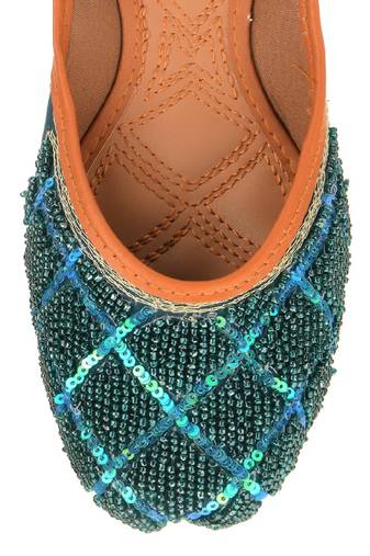 Teal pearl flats