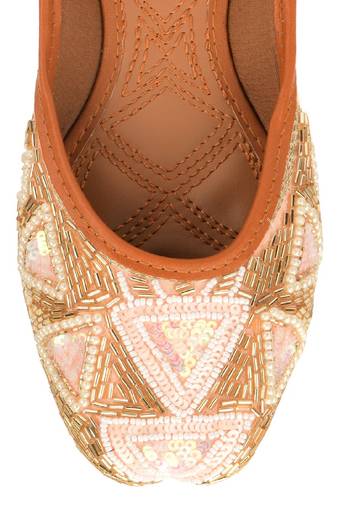 Peach pearl flats