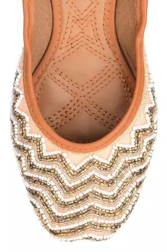 peach pearl work flats