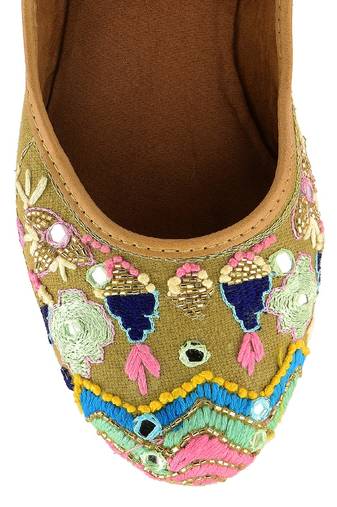 jute floral mirror flats