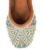 grey multicolor pearl flats