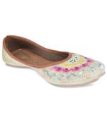 Heavy embroidered    flats