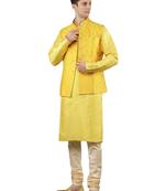 Manish creations men's floral pattan ethnic kurta sets with nehru jacket