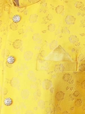 Manish creations men's floral pattan ethnic kurta sets with nehru jacket 4