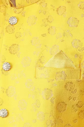 Manish creations men's floral pattan ethnic kurta sets with nehru jacket