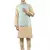 Manish creations men's floral pattan silk blend casual styles kurta sets with nehru jacket