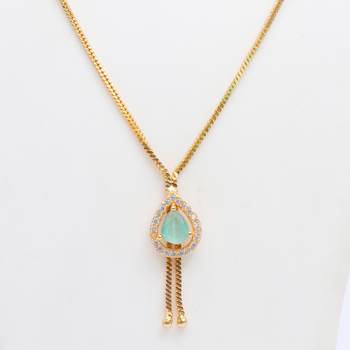 Gold plated american diamonds pendants 2