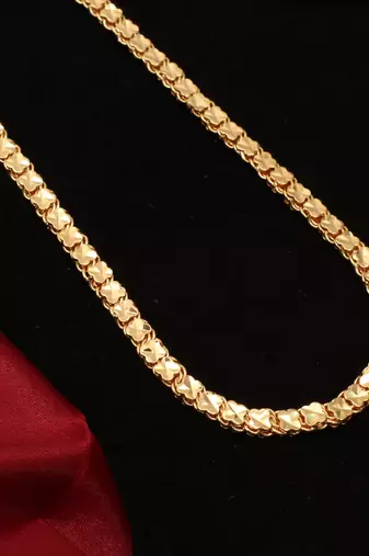 Gold plated plain necklaces